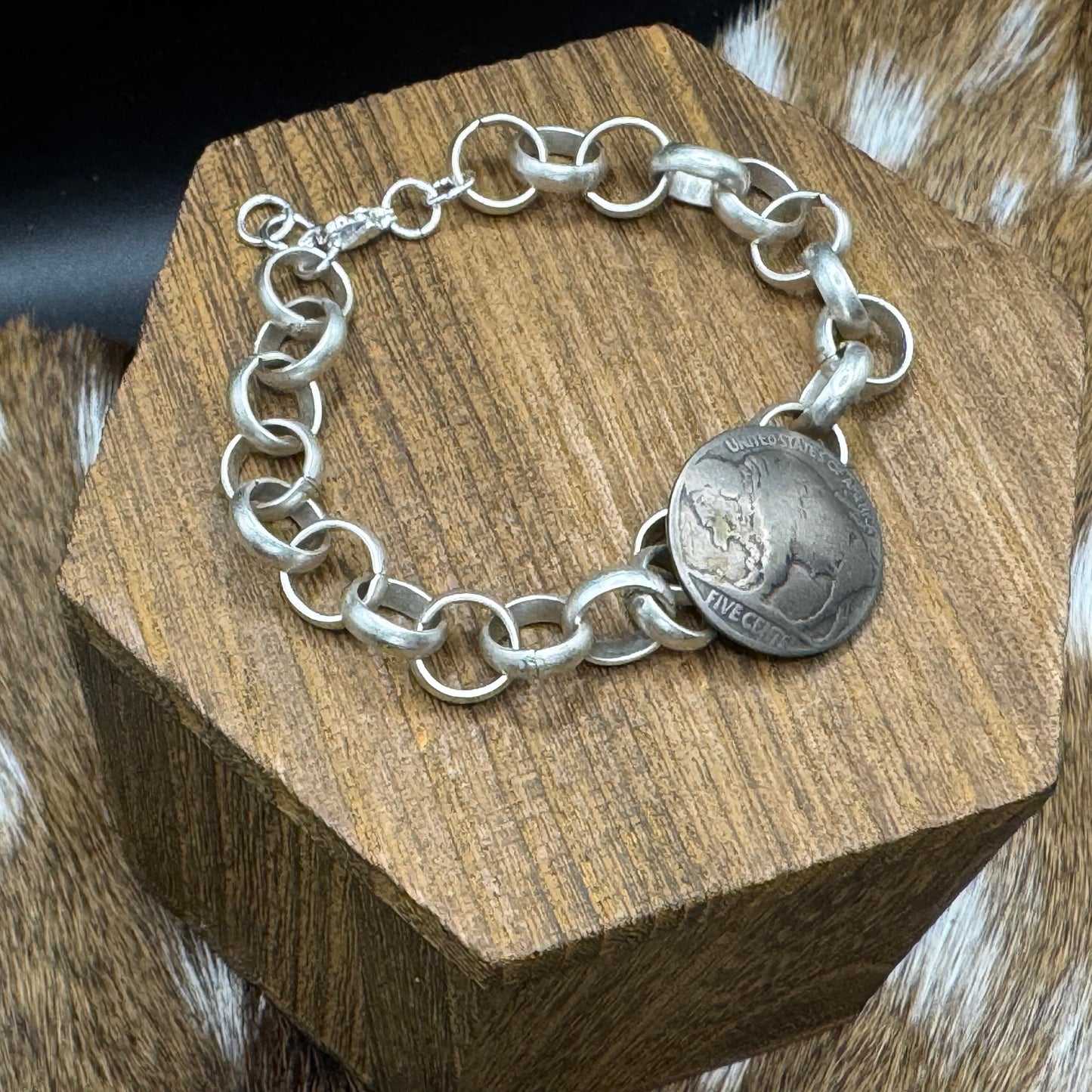 Buffalo nickel bracelet