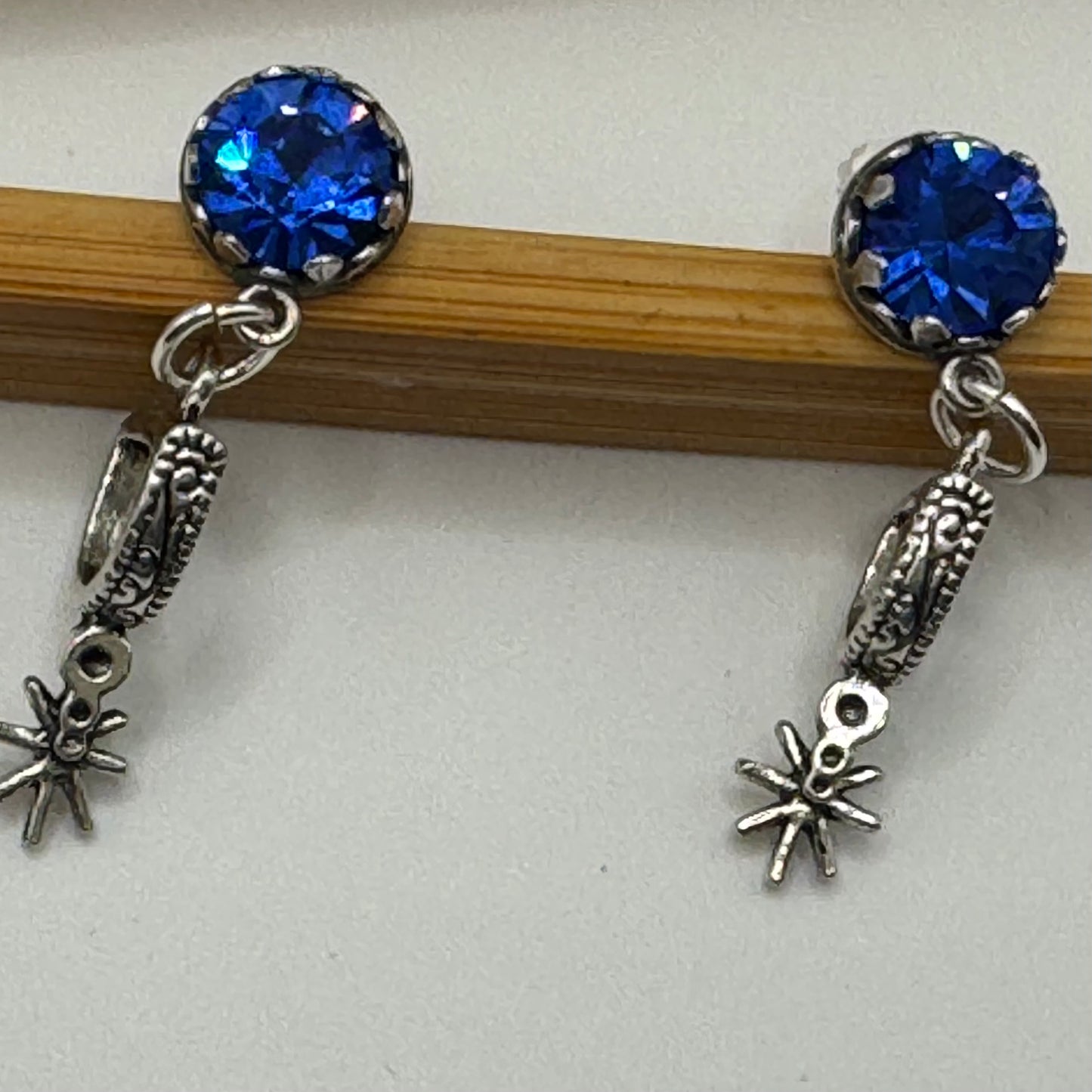 Sapphire spur earrings