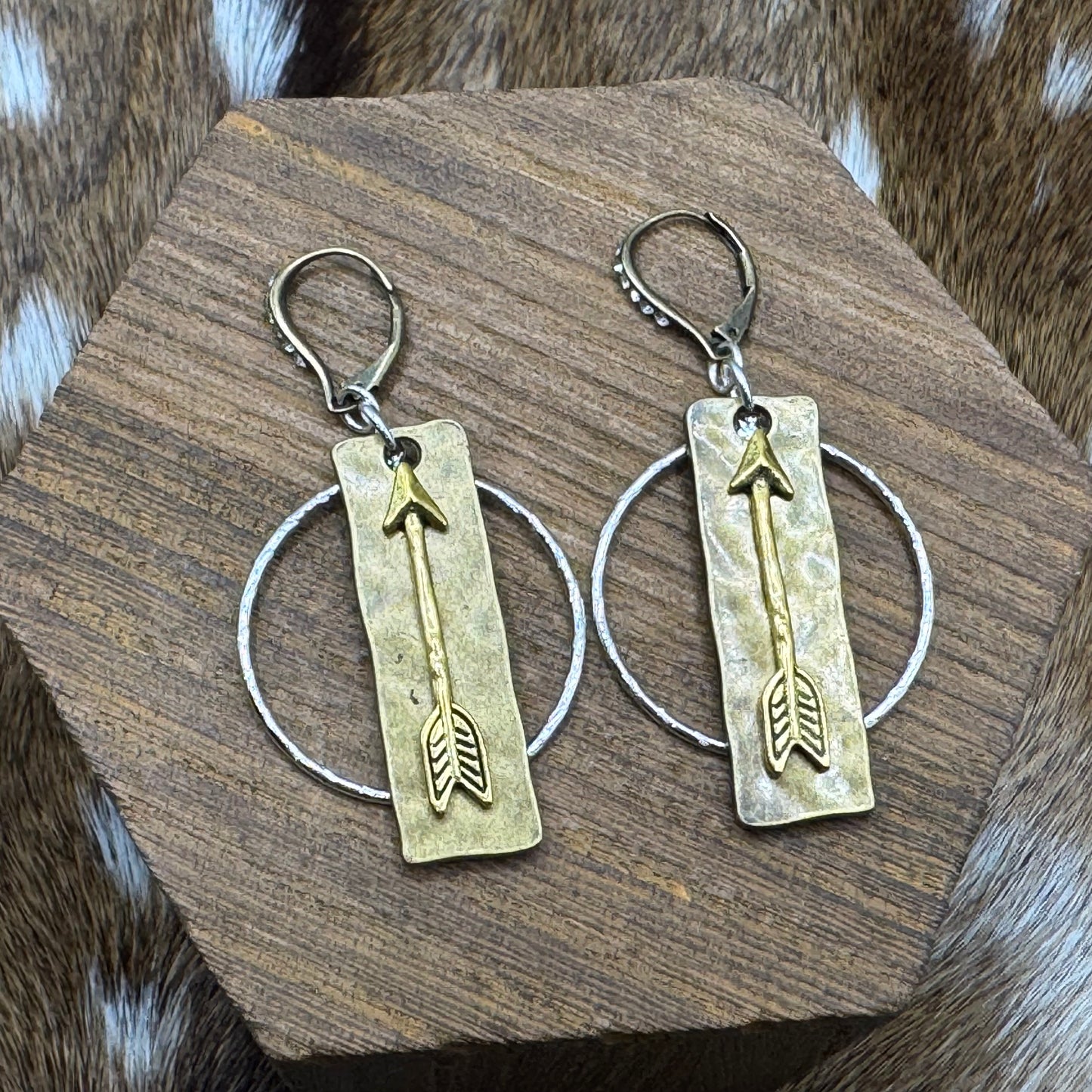 Brass and gold arrow hoops