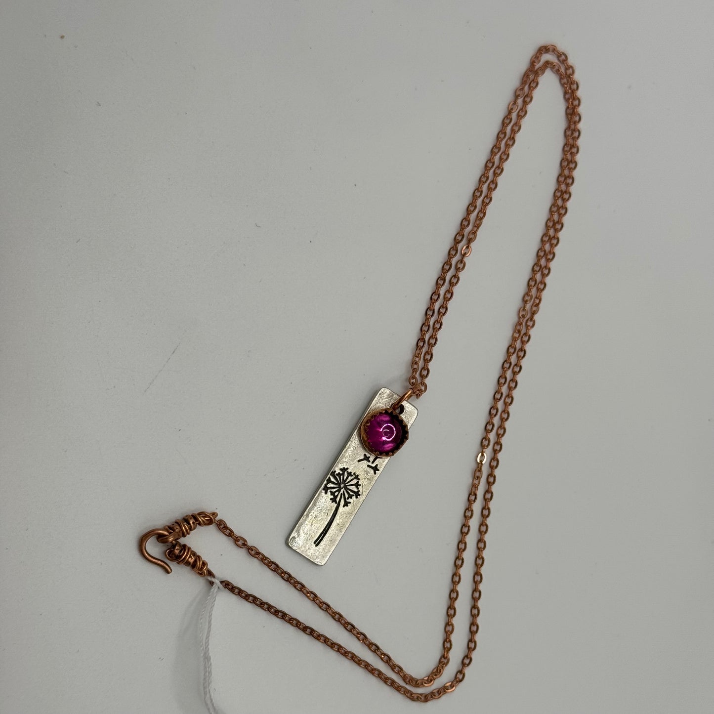 Dandelion rose Swarovski necklace