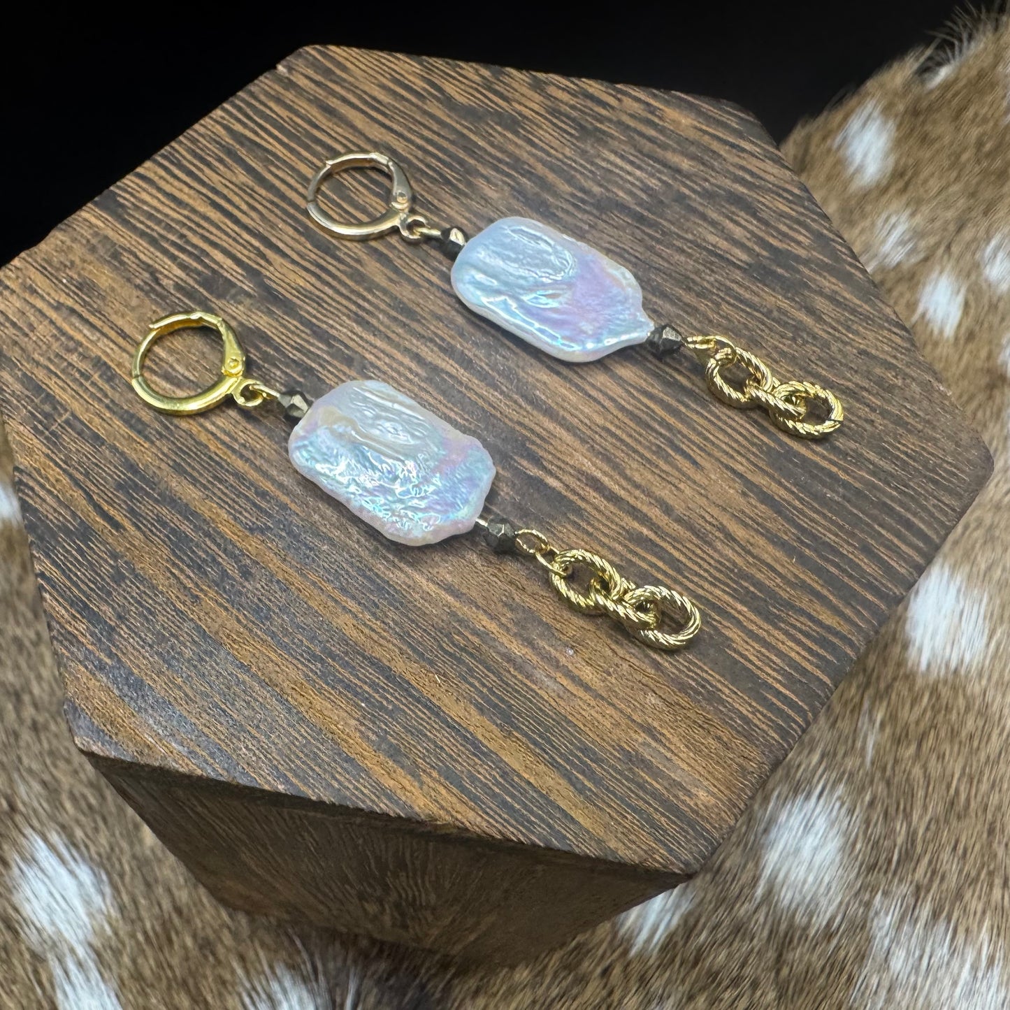 Pearl & rope earrings