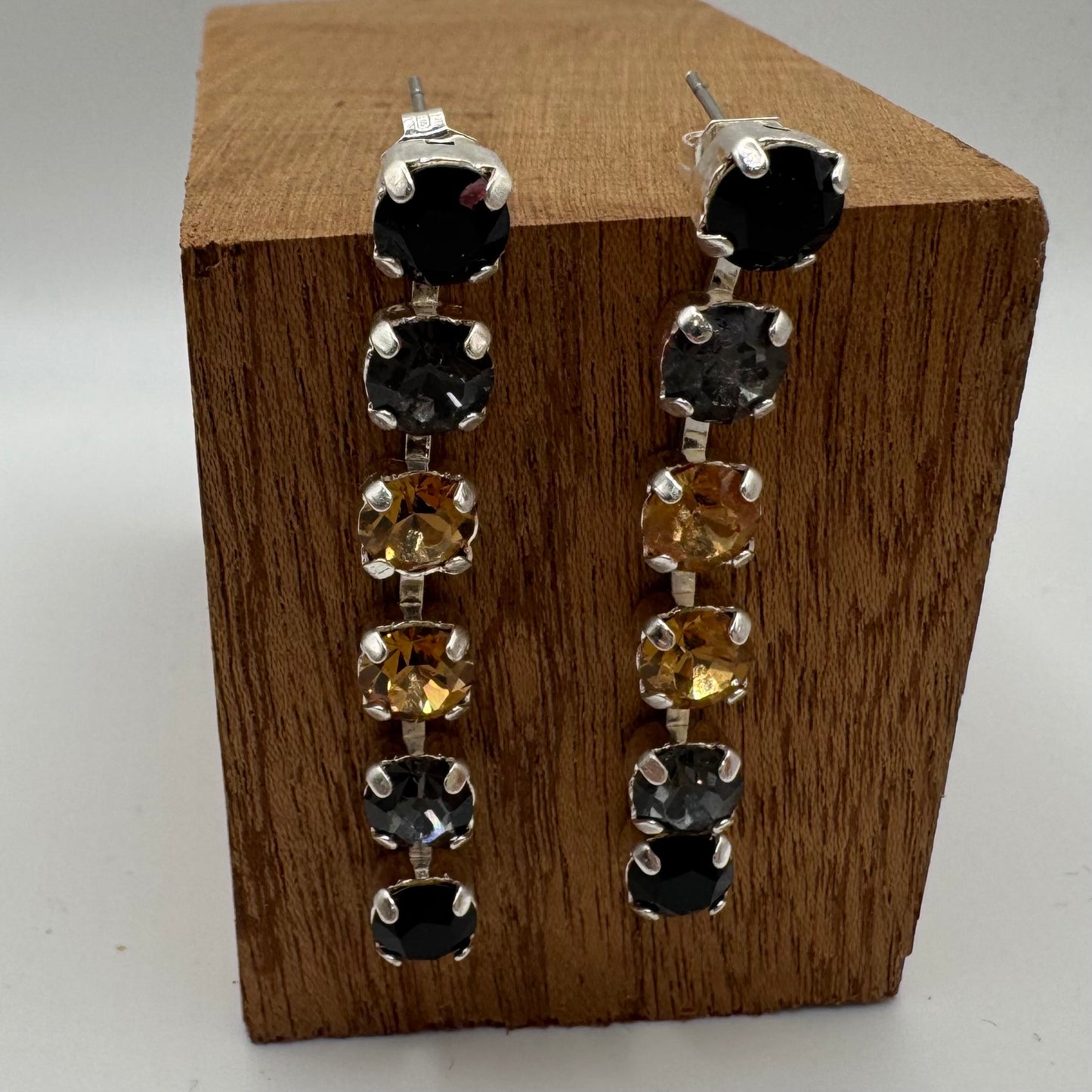 6 gem statement earrings