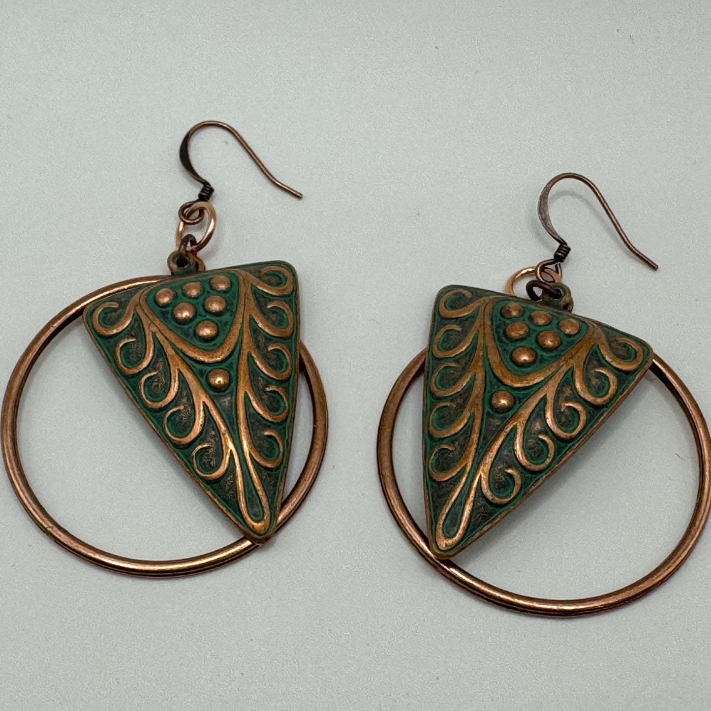 Egyptian patina earrings