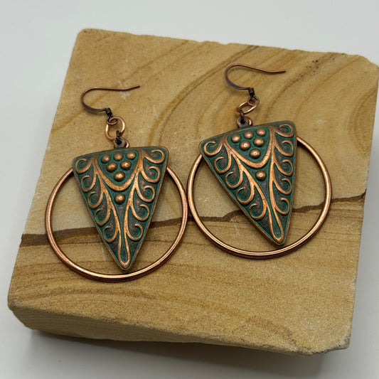 Egyptian patina earrings