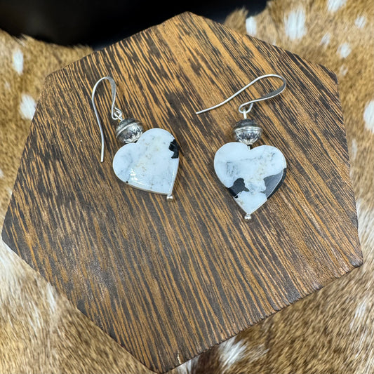 White Buffalo Heartbreaker earrings