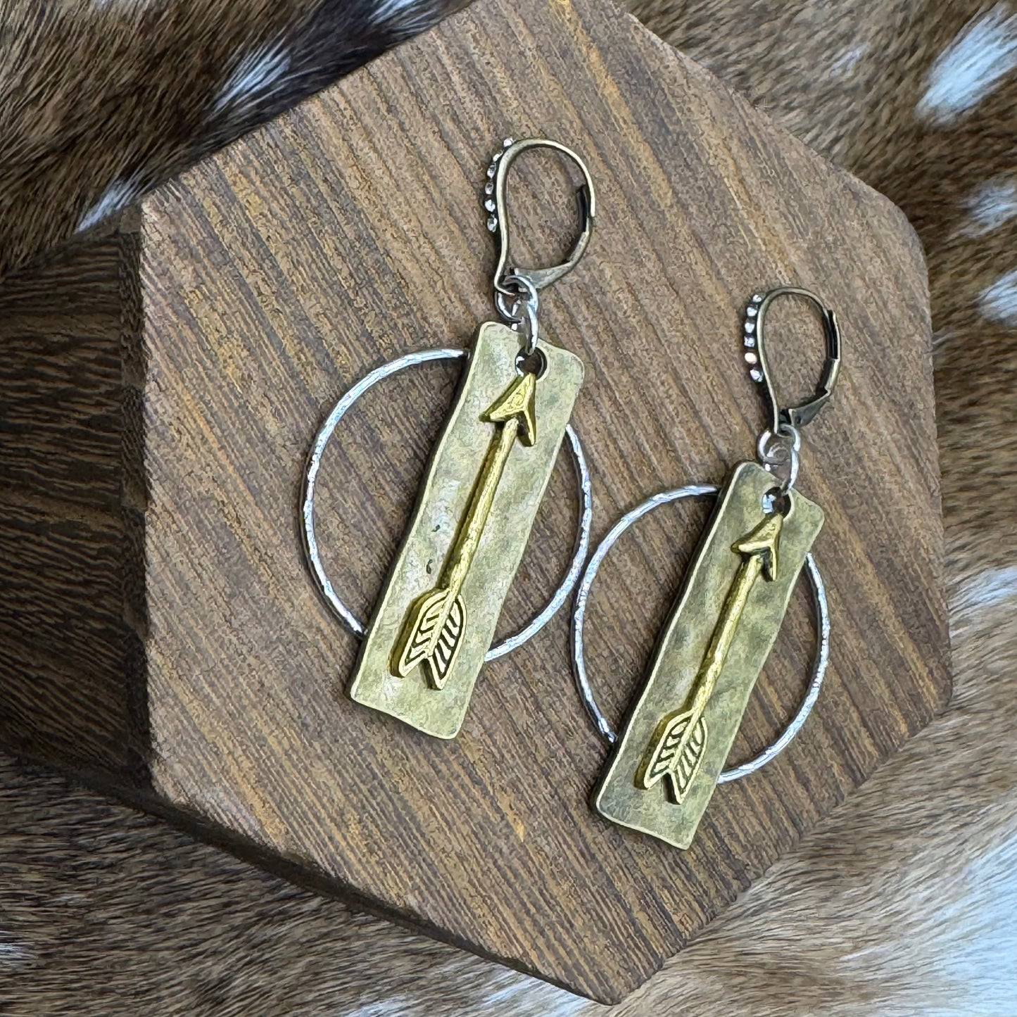 Brass and gold arrow hoops