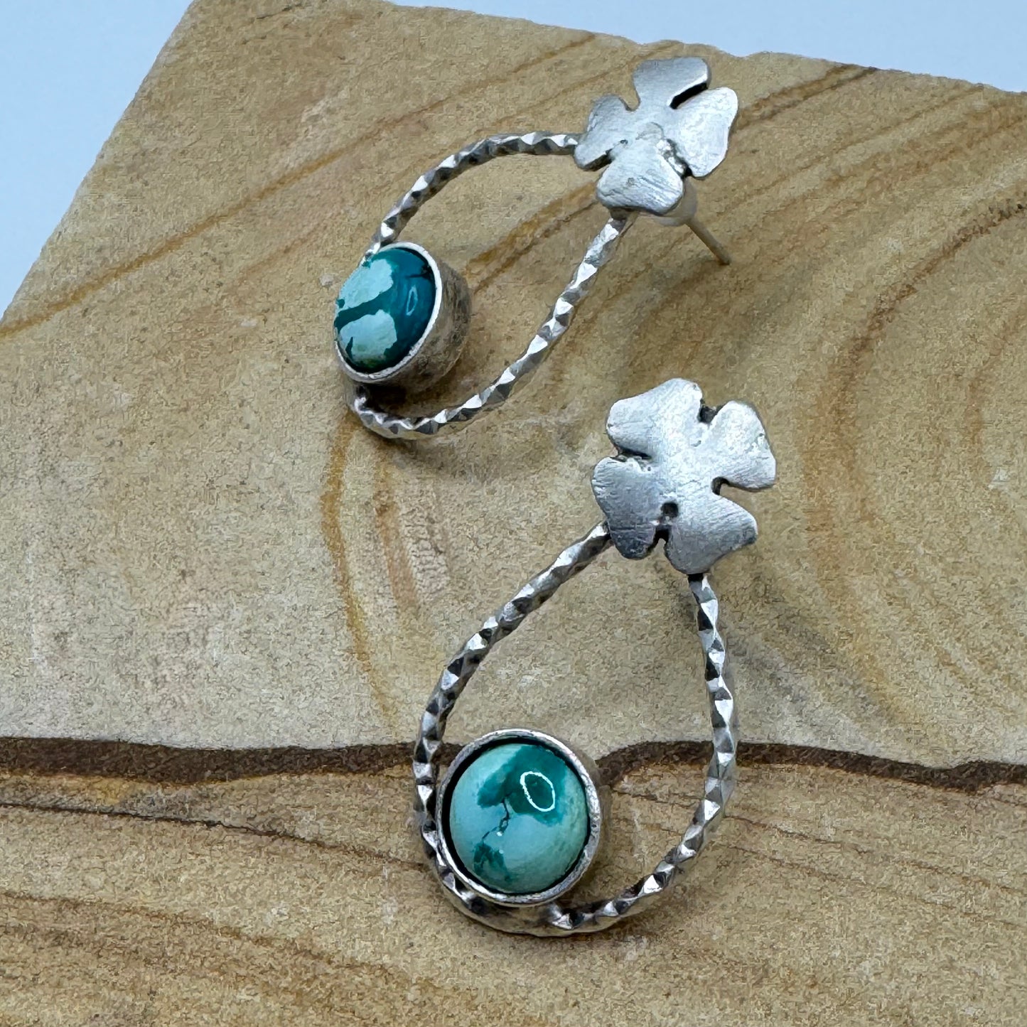 Shamrock turquoise earrings