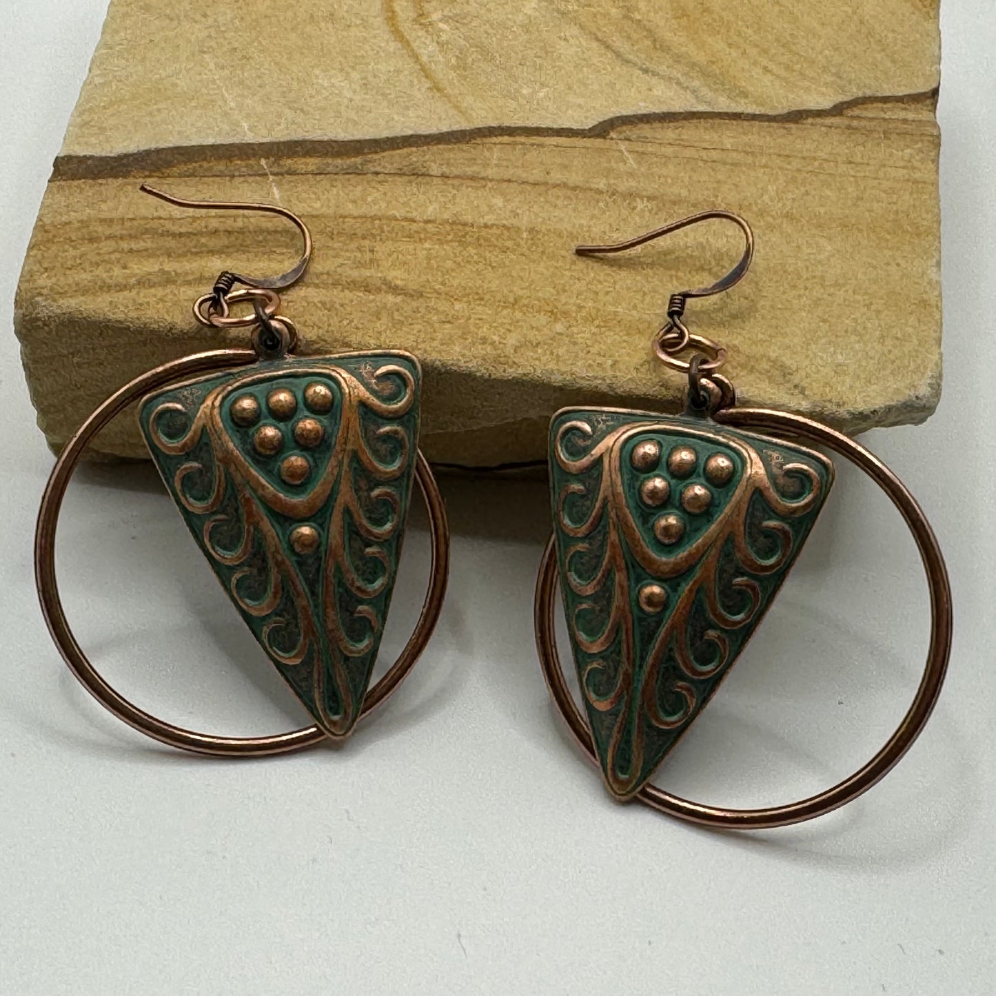 Egyptian patina earrings