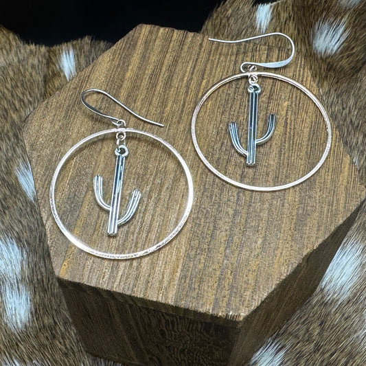 Saguaros in copper hoops