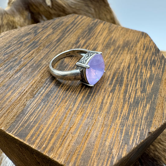 Purple topaz sterling silver ring