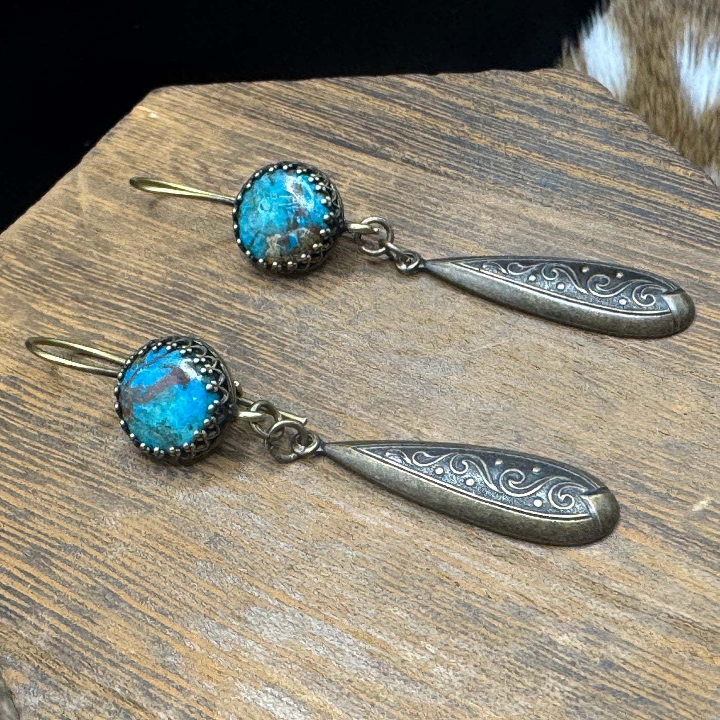 Turquoise boho drops