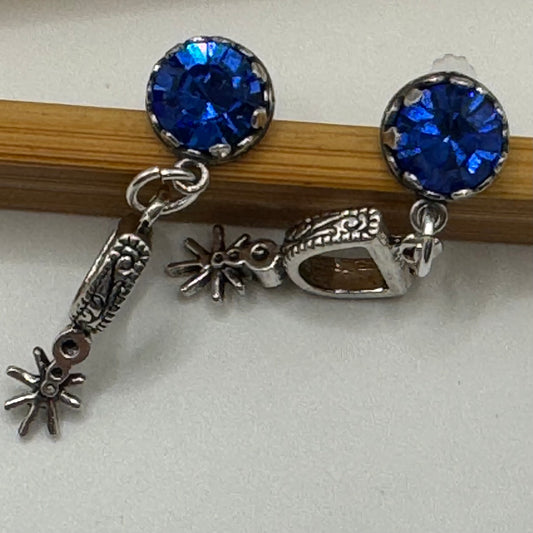 Sapphire spur earrings