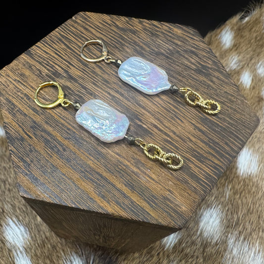 Pearl & rope earrings
