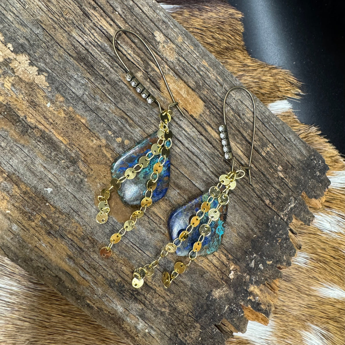 Desert Drifter Azurite earrings