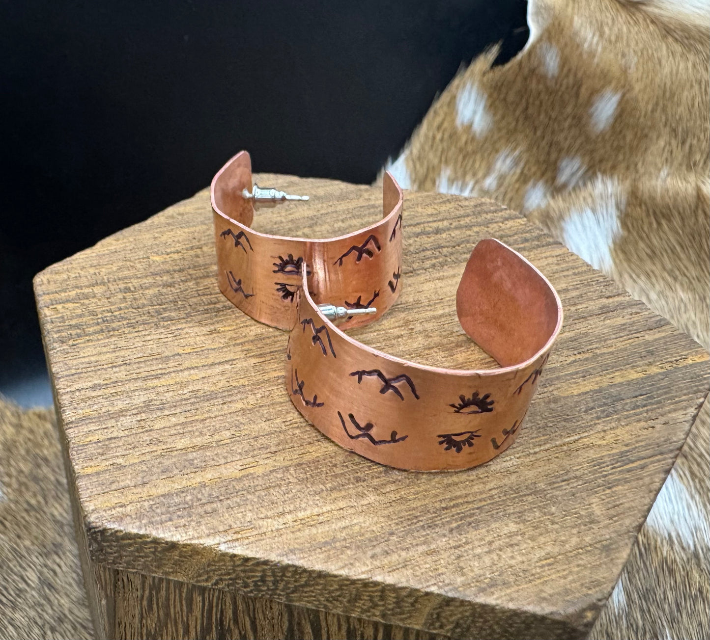 Sunset mountain earrings