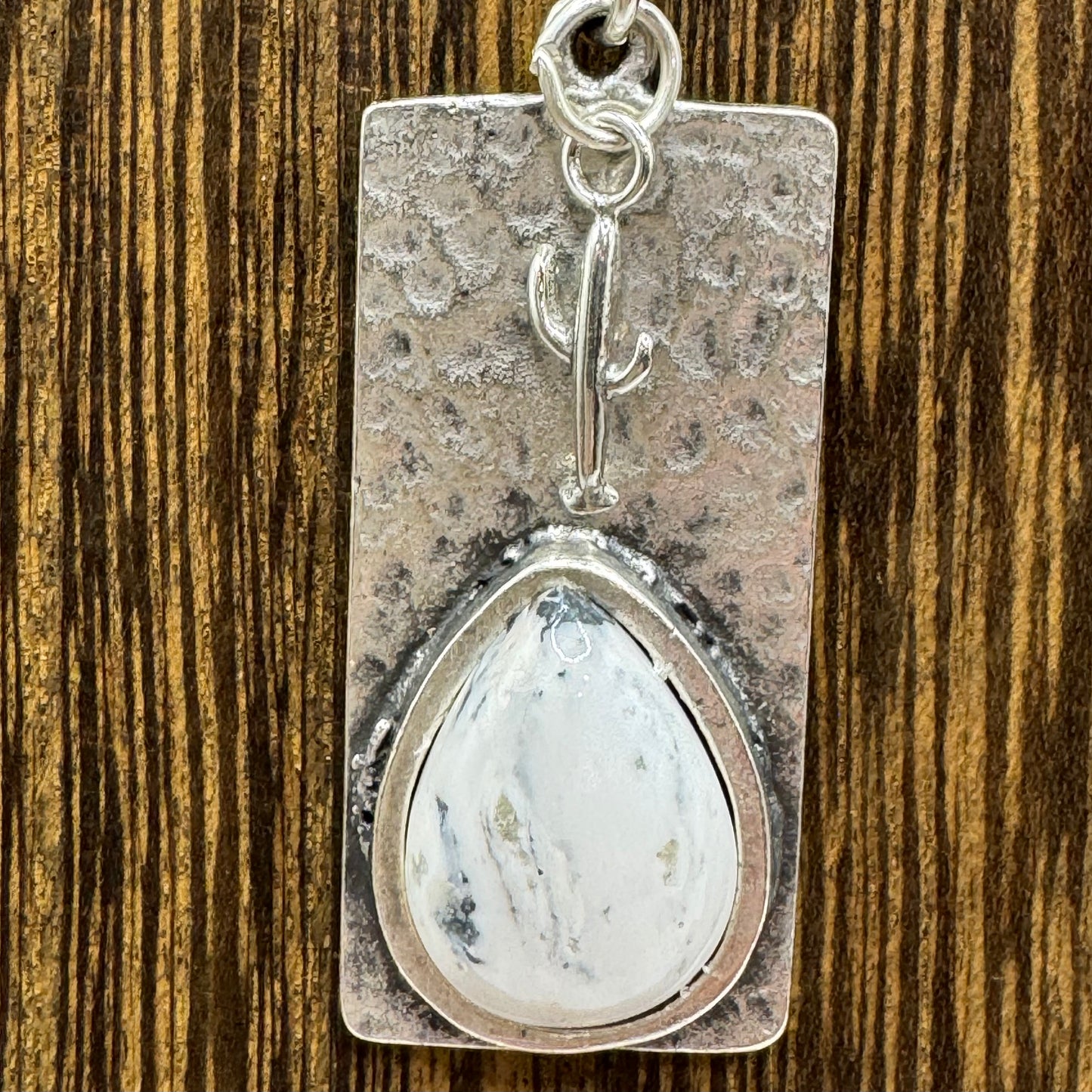 White buffalo saguaro necklace