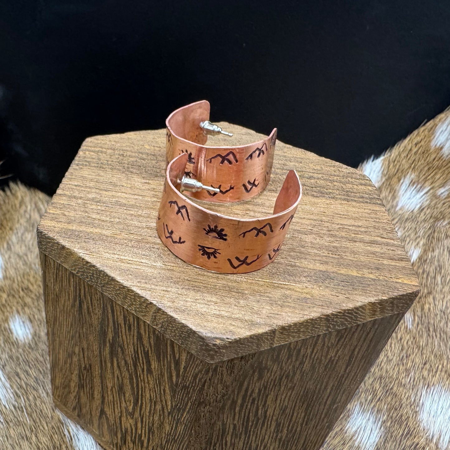 Sunset mountain earrings